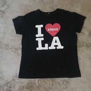 I Love ♥️ Kitson LA Black Shirt Women's Small EUC